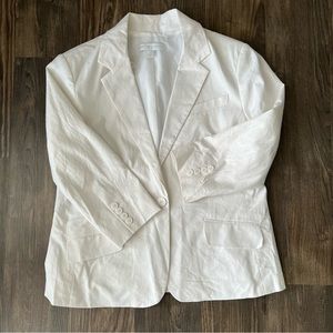 New York & Company NWT Stretch White Linen Blend Blazer